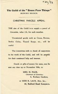 Guild of Brave Poor Things Christmas Parcels Appeal [X414/93]